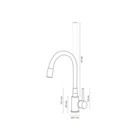 Monomando lavaplatos flexible negro