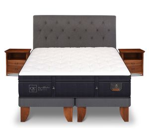 Cama europea 2 plazas Súper premium base dividida + set Kavery/ Indo Cic