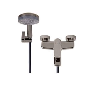 Combinación tina ducha Marsella negro onyx Stretto