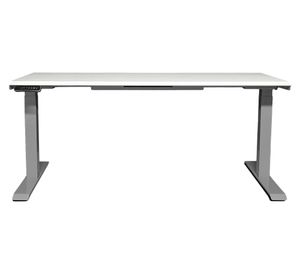 Escritorio eléctrico dual Cosmo blanco/gris 180x70x71.5-120.5 cm