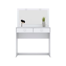 Tocador con espejo 3 cajones blanco Home Mobili