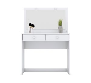 Tocador con espejo 3 cajones blanco Home Mobili
