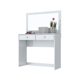 Tocador con espejo 3 cajones blanco Home Mobili