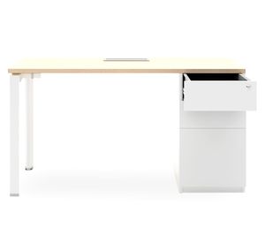 Escritorio pasacables 2 cajones Neo natura/blanco