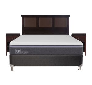 Box spring 2 plazas Ortopedic advance B5 + set New Torino chocolate Cic