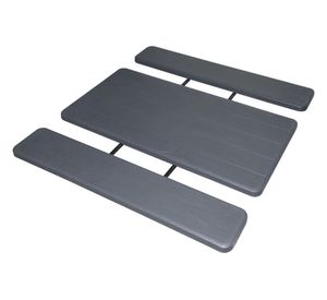 Set mesa y bancos plegables marrón Northwest