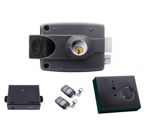 Cerradura sobreponer eléctrica con control 3010 negro Poli