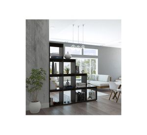 Mesa centro 1 cajón + biblioteca escalera Beijing wengue TuHome