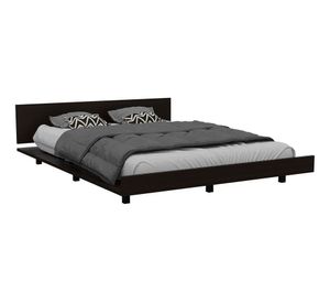 Cama 2 plazas + cómoda 5 cajones Kaia wengue/miel TuHome