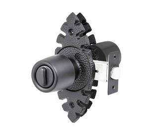 Cerradura tubular pomo oficina/dormitorio negra Urbano Rústica Poli