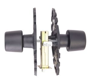 Cerradura tubular pomo acceso negra Urbano Rústica Poli