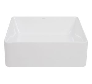 Lavamanos sobreponer 38,5x38,5 cm blanco Klipen