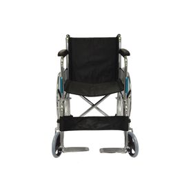 Silla de ruedas estándar nylon gris cromado/negro Glomed