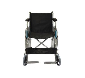 Silla de ruedas estándar nylon gris cromado/negro Glomed