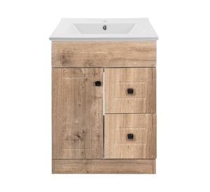 Mueble vanitorio 60 cm BPA60-WOOD+60C nogal Domsa