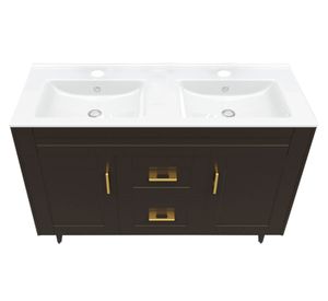 Mueble vanitorio 120 cm BM-Deluxe-D120SKC+P1 café Domsa