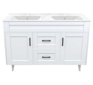 Mueble vanitorio 120 cm BM-Deluxe-D120SKB+P1 blanco Domsa