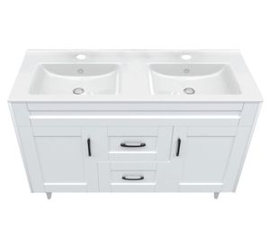 Mueble vanitorio 120 cm BM-Deluxe-D120SKB+P1 blanco Domsa