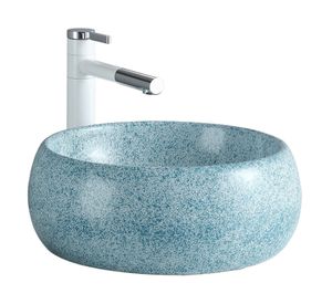 Lavamano sobreponer 40 cm loza azul