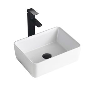 Lavamano sobreponer 41 cm loza blanco