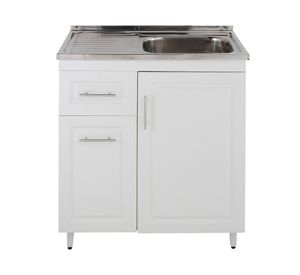 Kit mueble lavaplatos 80x50 cm izquierdo PI80 blanco