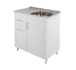 Kit mueble lavaplatos 80x50 cm izquierdo PI80 blanco