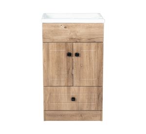 Mueble vanitorio 50 cm B50PH-WOOD+F50 nogal Domsa