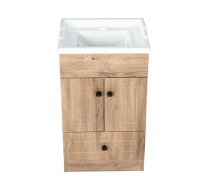 Mueble vanitorio 50 cm B50PH-WOOD+F50 nogal Domsa