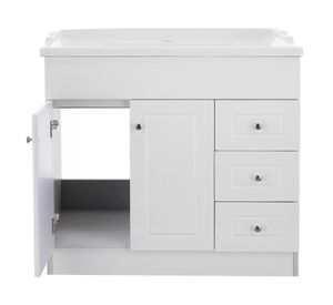 Mueble vanitorio 120 cm B120PHD-B+F-120 blanco Domsa