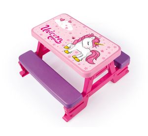Mesa de picnic Unicornios rosado/lila Dolu.