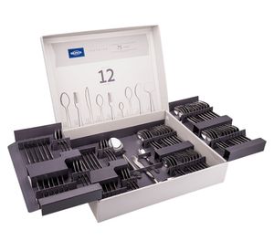 Juego de cubiertos 75 piezas lyon gris