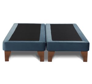 Base cama europea 2 plazas base dividida Zen azul petróleo