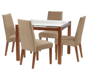 Comedor 4 sillas Barcelona beige Latam Home