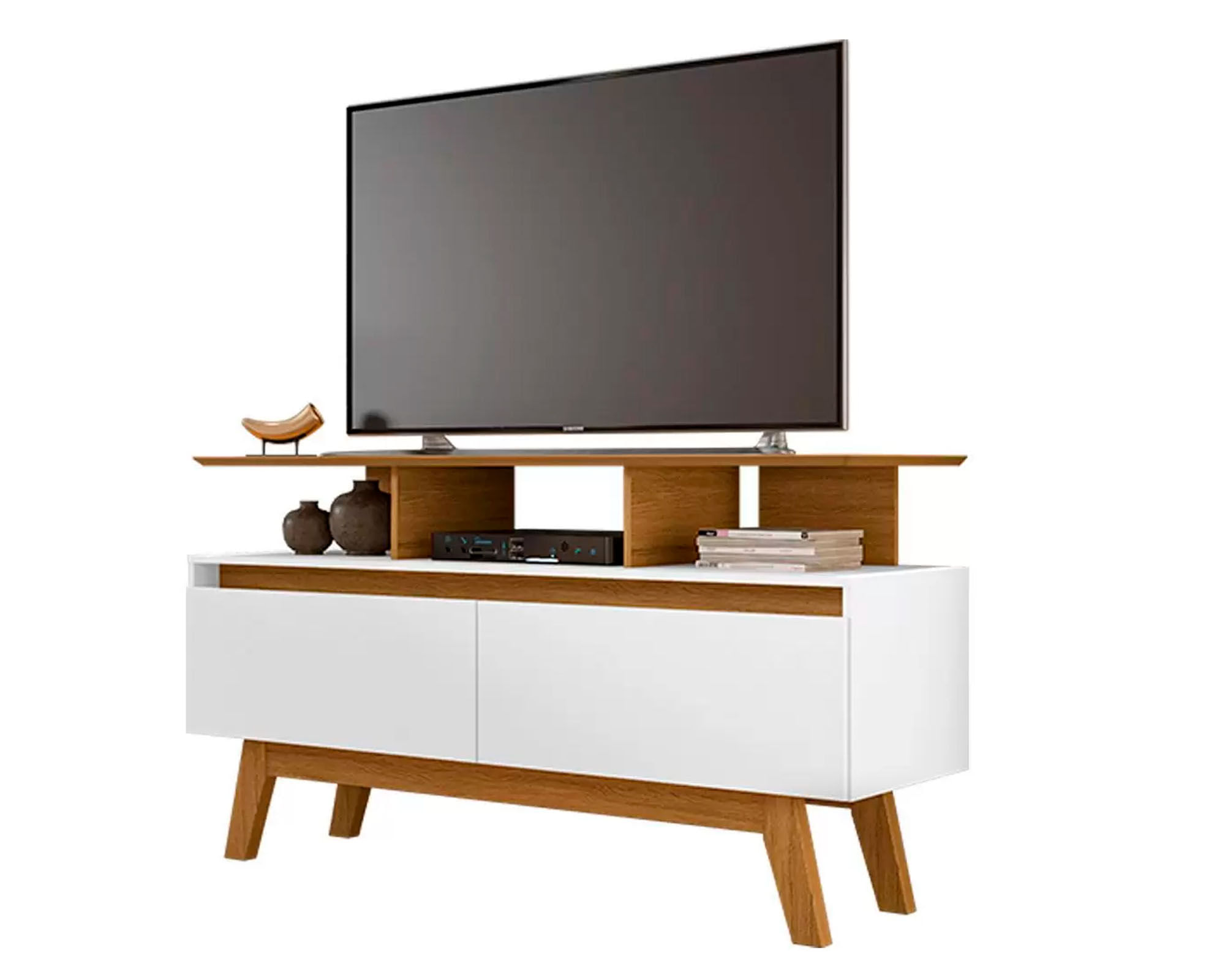 Hoga Rack TV 50'' Rubí blanco/canela