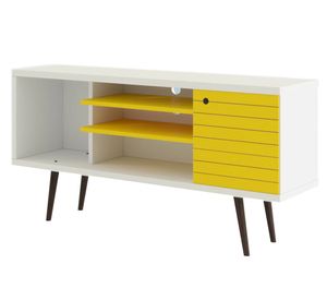 Rack TV 55'' Safira blanco/amarillo