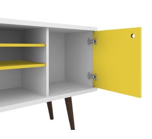 Rack TV 55'' Safira blanco/amarillo