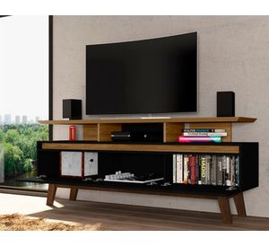 Rack TV 60'' Rubí negro/canela