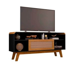 Rack TV 55'' Lazuli negro/ratán