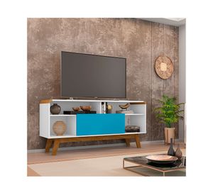 Rack TV 55'' Lazuli blanco/azul
