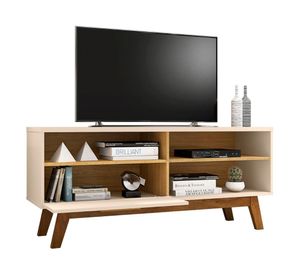 Rack TV 55'' Paladio blanco invierno/canela