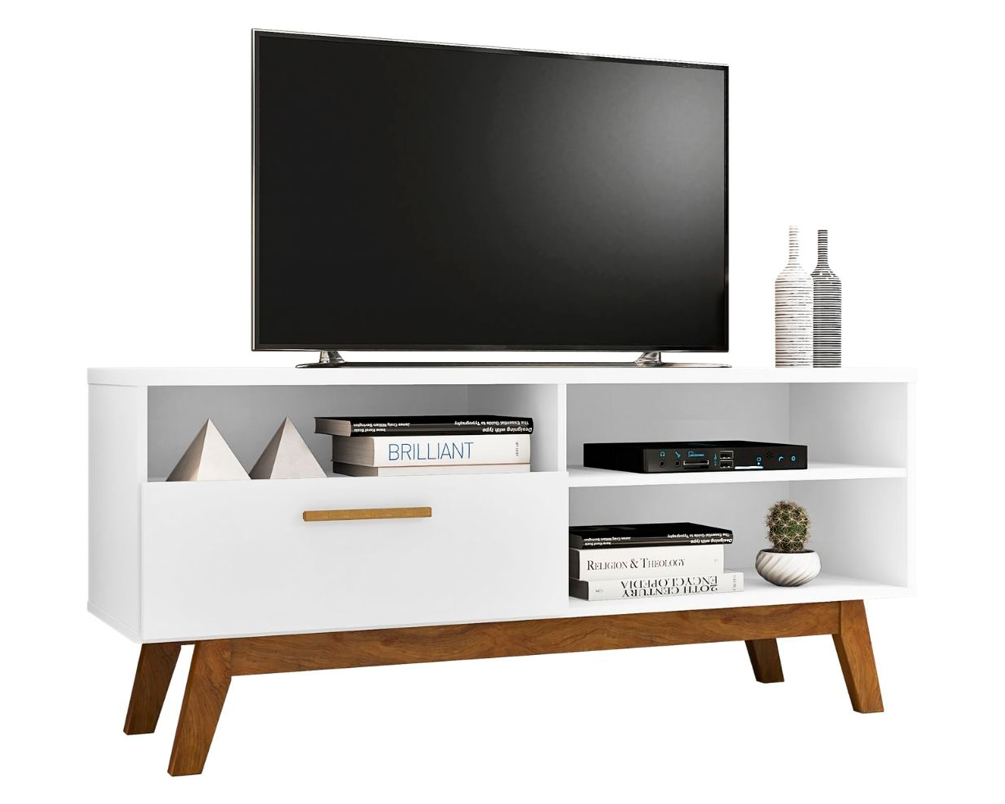 Hoga Rack TV 55'' Paladio blanco