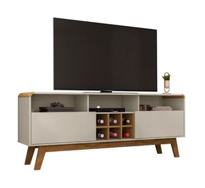 Rack TV 65'' Larimar blanco invierno/canela