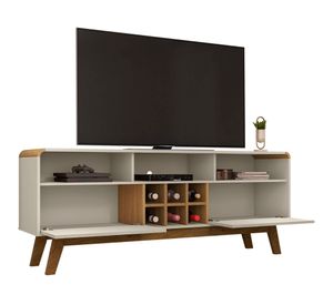 Rack TV 65'' Larimar blanco invierno/canela