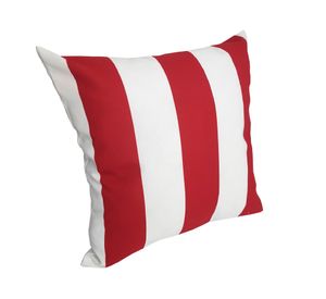 Cojín decorativo 43x43 cm Franjas rojo
