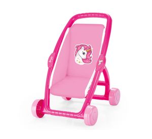Coche de muñeca unicorn rosado