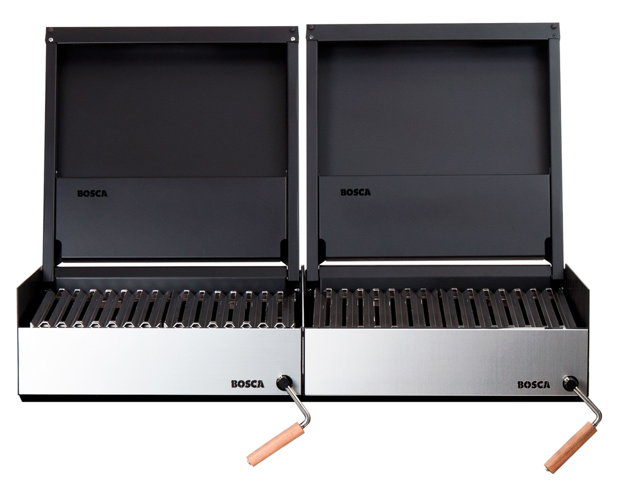 Parrilla a carbón pack Block 500 negro/inoxidable