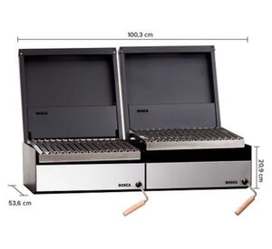 Parrilla a carbón pack Block 500 negro/inoxidable