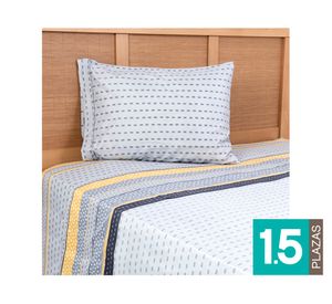 Juego sábanas 1.5 plazas microfibra Birch