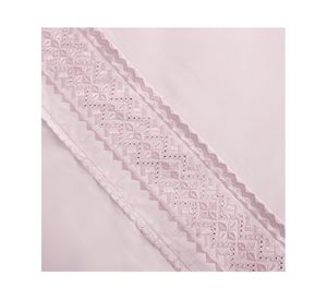 Juego sábanas 1.5 plazas microfibra rosado