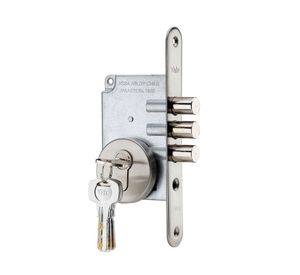 Cerrojo embutido doble Multipunto plata Yale